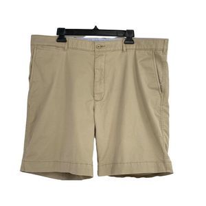 Mens Cremieux Chino Shorts Size 40 Heavy weight fabric Tan Stretch 1529 Logo